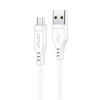  USB kabelis Acefast C3-09 USB-A to MicroUSB 1.2m white 